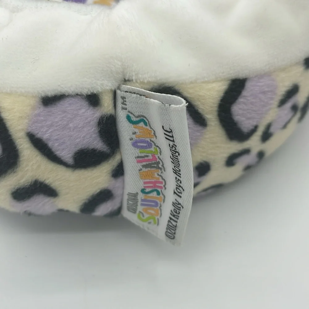 Squishmallows Purple and Black Leopard Animal Slippers